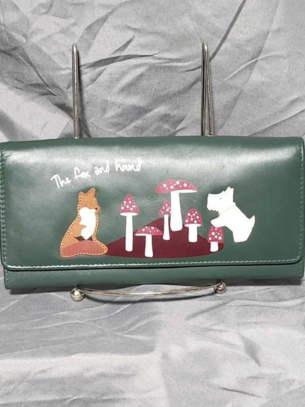 NWT Radley London The Fox And The Hound Dark Green Leather Wallet